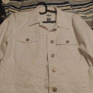 Old Navy white demin jacket